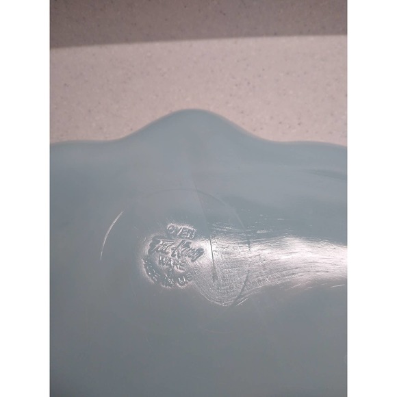 Fire king Delphite blue turquoise three part divided relish tray candy nut dish - Picture 5 of 5